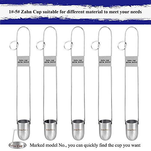 Zahn Cup Immersion Viscosity Cup, Dip Type Stainless Steel Viscometers for Test The Viscosity of Newtonian or Approximate Newtonian Liquid (NO.2)