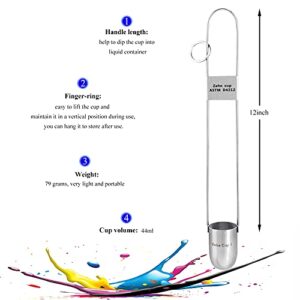 Zahn Cup Immersion Viscosity Cup, Dip Type Stainless Steel Viscometers for Test The Viscosity of Newtonian or Approximate Newtonian Liquid (NO.2)