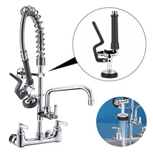 Pre-Rinse Spray Valve Head KOLLNIUN Industrial Commercial Kitchen Sink Sprayer Nozzle Replacement 1.42 GPM High Pressure Pre Rinse Spray Face for Restaurant Dishwasher, Chrome Finished-Black