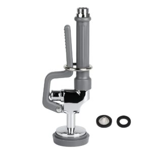 kollniun pre rinse sprayer head with handle grip commercial kitchen sink faucet spray valve nozzle 1.42 gpm high pressure dish spray face for restaurant industrial dishwasher, gray