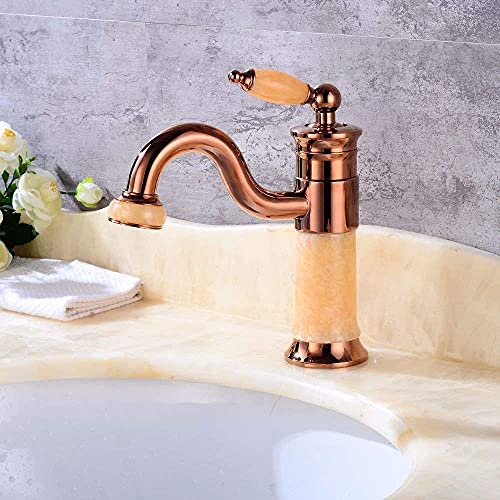 WHLMYH Sink Tap，Kitchen Bathroom Sink Tap，Bathroom Kitchen Leak Proof Faucet,Save Now Water,Ceramic Single Hole Valve Single Handle Bath