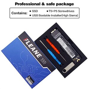 FLEANE 512GB FM11A 3D TLC SSD for MacBook Air 2010-2011 A1369 A1370 Capacity Upgrade, (OS Pre-Installed, DIY Tools) (512GB)