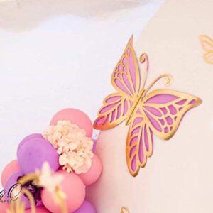 Large Butterfly Party Decoration paper Butterfly in 3 different sizes Giant butterfly Large Butterfly prop (Gold and Pink)