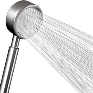 all metal shell handheld shower, powerful handheld showerhead, orangefish showerhead replacement sus304, anti-clog hand held showerhead for the ultimate shower experience (only showerhead)