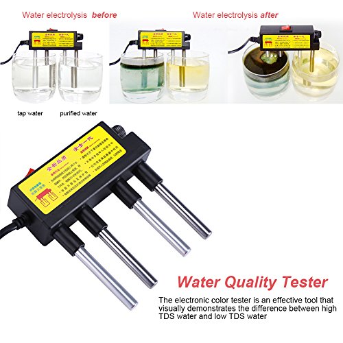 Water Quality Tester Water Quality Testing Electrolysis Iron Bars + Digital TDS Tester Meter for Testing Various Water Sources