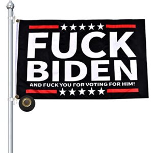 osgow fuck biden flag, 3x5 ft fuck fk biden flags, outdoor pop american flags, 100% polyester fabric with brass grommets, vivid color and fade proof, fly your us flag in outdoor, car, farm, room