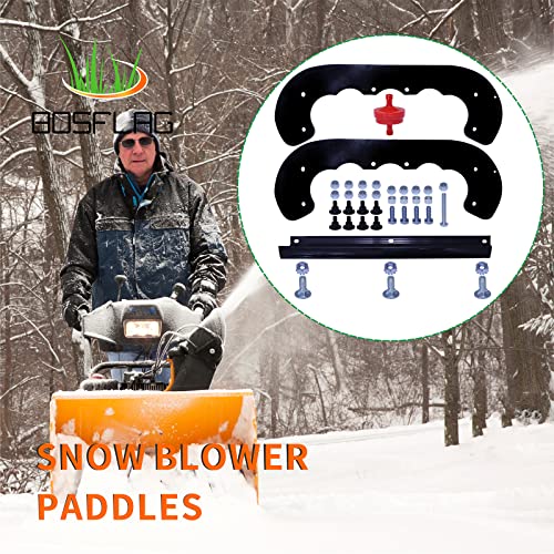 BOSFLAG 99-9313 Snow Paddle Set Replaces 125-1128 55-9250 55-9251 88-0771 with 55-8760 Scraper Hardware Kit for Toro CCR2000 CCR2400 CCR2450 CCR2500 CCR3000 CCR3600 CCR3650 Snowthrowers