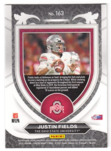 2021 Panini Prizm Draft Picks #163 Justin Fields Ohio State Buckeyes Crusade (Rookie Year Card) NFL Football Card NM-MT