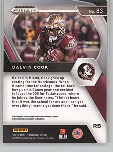 2021 Panini Prizm Draft Picks #83 Dalvin Cook Florida State Seminoles NFL Football Card NM-MT