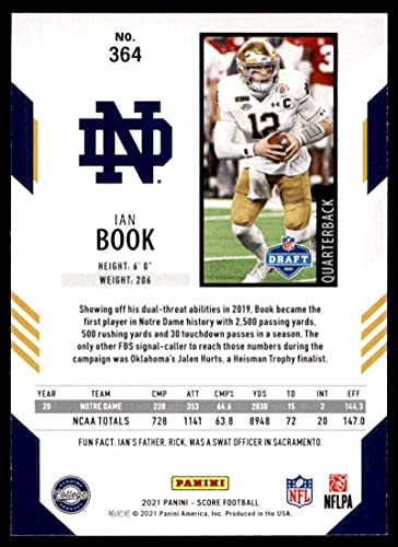 2021 Score #364 Ian Book Notre Dame Fighting Irish (RC - Rookie Card) NM-MT NFL Football