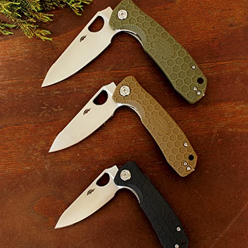 Honey Badger Leaf Pocket Knife for Men and Women - Folding Pocket Knife with Clip, Mini Folding Knife, Multitool Knife, Outdoor Camping Knife, Small Pocket Knife, Lightweight Pocket Knife - Medium Tan