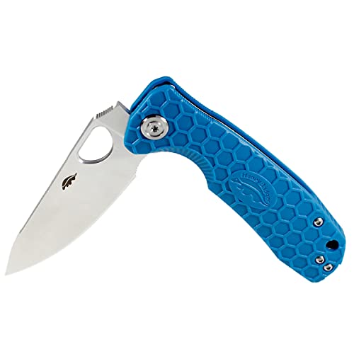 Western Active Honey Badger Leaf Pocket Knife for Men and Women - Folding Pocket Knife with Clip, Outdoor Camping Knife, Lightweight Pocket Knife, Folding Knife - Small Blue