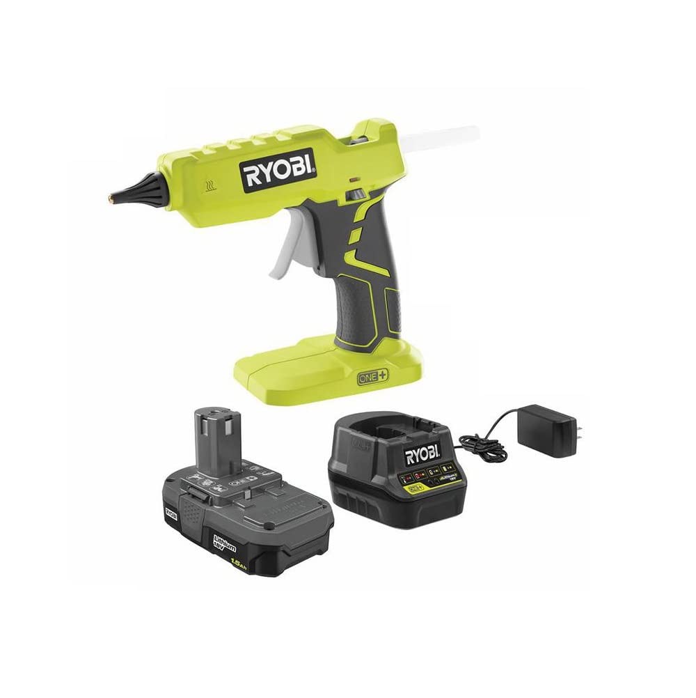 RYOBI Ryobi P305 ONE+ 18V Cordless Glue Gun Kit with 1.5 Ah Compact Lithium-Ion Battery and Charger (Renewed)