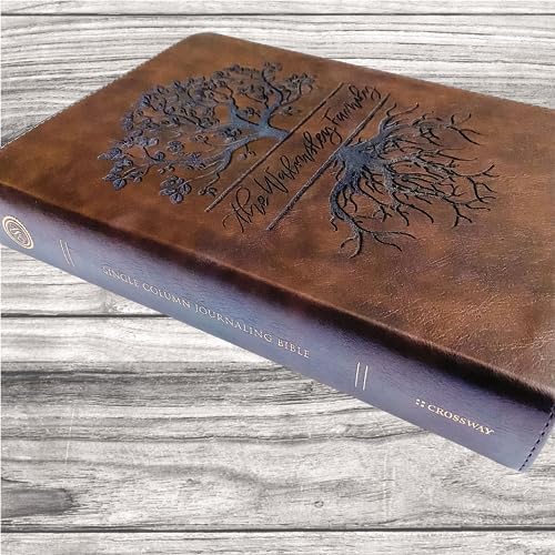 Custom Family Name ESV Journaling Bible, Tree Illustration with Personalized Family Name and Date Included in the Custom Design, Makes a Great Personalized Wedding Gift