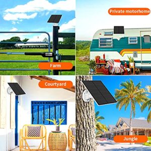 Solar Panel for Wireless Outdoor Security Camera, IP 66 Waterproof 5W Micro USB Solar Panels with 10ft Cable, Continuous Power Supply for Rechargeable Solar Powered Cameras