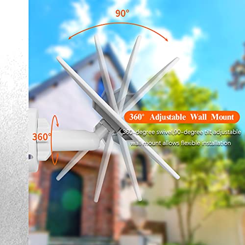 Solar Panel for Wireless Outdoor Security Camera, IP 66 Waterproof 5W Type-C Solar Panels with 10ft Cable, Continuous Power Supply for Rechargeable Solar Powered Cameras