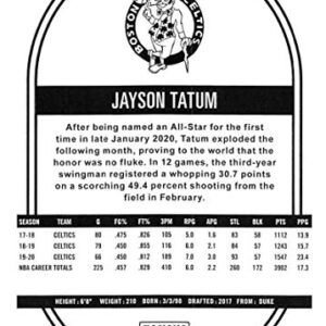 Jayson Tatum 2020-21 Panini Hoops #116 NM-MT Celtics Basketball NBA
