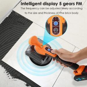 LASIEYO Tile Vibration Tools for Installation Tiling Vibrant Machine with Suction Cup Vibrator Handheld Tile Butt Leveller, Tile Spacers Leveling System 5 Speeds Adjustable (2 Battery)