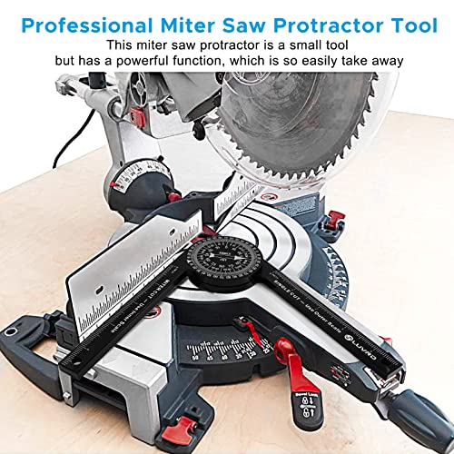 Miter Saw Protractor, Professional Miter Saw Protractor Angle Finder Replaces the Model #505P-7 Miter Saw Protractor with Measuring Rulers for Angle Finder Carpentry, Crown Molding Tool & Baseboard