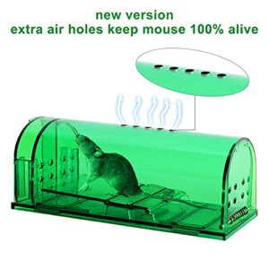 Humane Mouse Traps Indoor for Home - Mouse Trap Easy to Set, Reusable and Effective No Kill Mouse Traps,Catch and Release Mouse Traps,Safe for Family and Pet Indoor/Outdoor-2 Pack