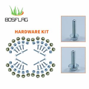 BOSFLAG Hardware Kits Replaces 95701-06020-08 95700-06025-08 72555-730-000 90114-SA0-000 Screw & Nuts for Honda HS35 A Snowblower Paddle