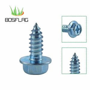 BOSFLAG 20 Pack 1/​4-​14 x 5/8 Hex Washer Self Tapping Screws Replaces MTD 710-0896, 710-0776, 710-0776A, 7100776, 7100776A, 7100896, 910-0896 for Ryobi MTD Series Snow Blowers