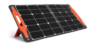 solar popo 100w portable solar panels foldable solar panel charger us solar cells with usb outputs for power station generator phones tablets outdoor camping rv trips adventures