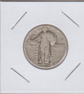 1930 standing liberty (1916-1930) (90% silver) quarter very fine