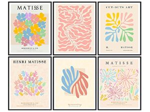 matisse wall art & decor poster set - 8x10 abstract minimalist wall art prints - mid century modern gifts - aesthetic pictures - contemporary art - gallery wall art - museum poster - henri matisse