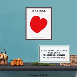 Matisse Wall Art Poster Decor - 8x10 Mid Century Modern Minimalist Print - Contemporary Gallery Wall Art - Abstract Gifts for Women - Aesthetic Museum Pictures - Bedroom Living Room - Henri Matisse