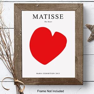 Matisse Wall Art Poster Decor - 8x10 Mid Century Modern Minimalist Print - Contemporary Gallery Wall Art - Abstract Gifts for Women - Aesthetic Museum Pictures - Bedroom Living Room - Henri Matisse