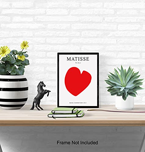 Matisse Wall Art Poster Decor - 8x10 Mid Century Modern Minimalist Print - Contemporary Gallery Wall Art - Abstract Gifts for Women - Aesthetic Museum Pictures - Bedroom Living Room - Henri Matisse