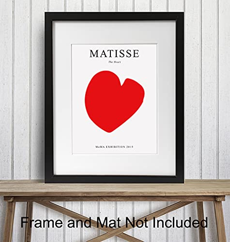 Matisse Wall Art Poster Decor - 8x10 Mid Century Modern Minimalist Print - Contemporary Gallery Wall Art - Abstract Gifts for Women - Aesthetic Museum Pictures - Bedroom Living Room - Henri Matisse