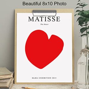 Matisse Wall Art Poster Decor - 8x10 Mid Century Modern Minimalist Print - Contemporary Gallery Wall Art - Abstract Gifts for Women - Aesthetic Museum Pictures - Bedroom Living Room - Henri Matisse