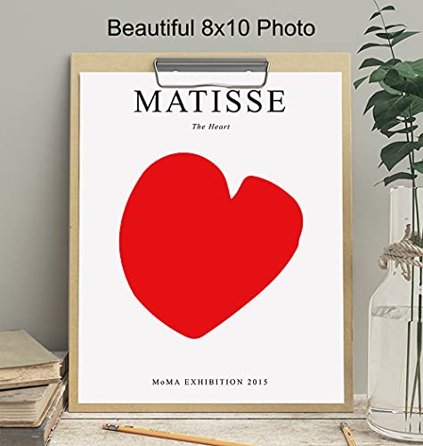 Matisse Wall Art Poster Decor - 8x10 Mid Century Modern Minimalist Print - Contemporary Gallery Wall Art - Abstract Gifts for Women - Aesthetic Museum Pictures - Bedroom Living Room - Henri Matisse