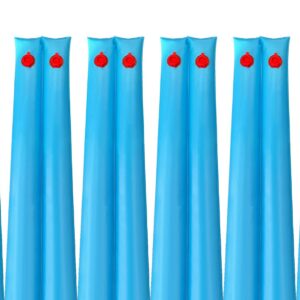 Poolzilla 8-Foot Heavy Duty Double Chamber Water Tube for Swimming Pool Winter Covers - 6 Pack