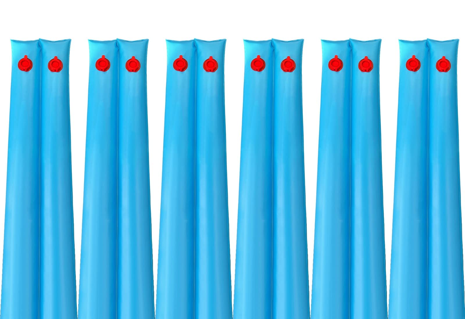 Poolzilla 8-Foot Heavy Duty Double Chamber Water Tube for Swimming Pool Winter Covers - 6 Pack