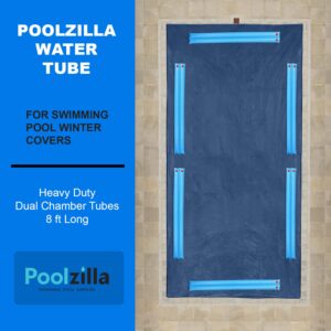 Poolzilla 8-Foot Heavy Duty Double Chamber Water Tube for Swimming Pool Winter Covers - 6 Pack