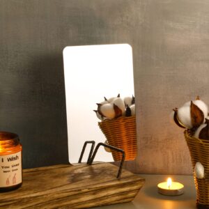 10 Pieces Plastic Mirror Acrylic Safety Mirror Sheets Non Glass Mirror Safety Mirrors for School Science Mirrors for Classroom Home, 6.3 x 3.94 Inch