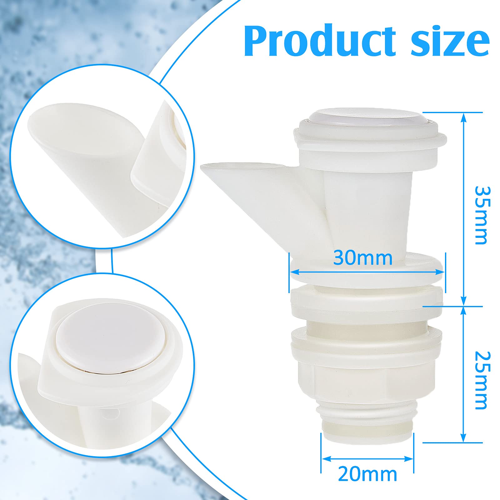 Push Button Spigot Cooler Spigot Replacement Water Spigot Plastic Water Jug Spigot Reusable Bottle Spigot for Water Jugs Dispenser (2 Pieces)