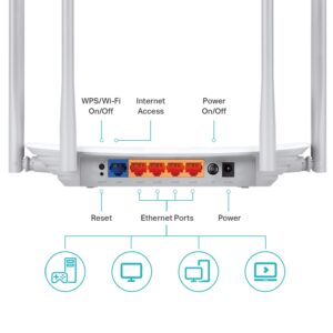 TP-Link AC1200 WiFi Router (Archer A54) - Dual Band Wireless Internet Router, 4 x 10/100 Mbps Fast Ethernet Ports, Supports Guest WiFi, Access Point Mode, IPv6 and Parental Controls