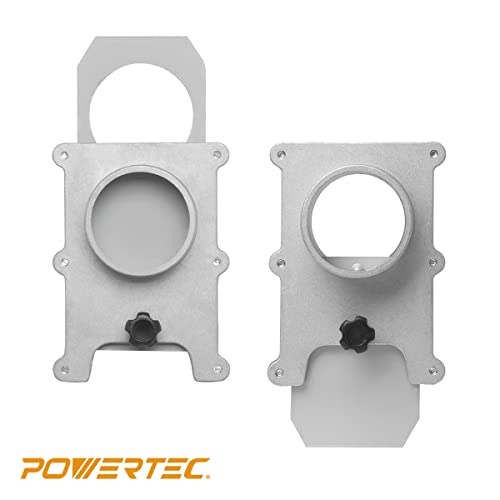 POWERTEC 70134-P2 2-1/2-Inch Aluminum Blast Gate for Dust Collector, Dust Collection Fittings - 2 PK