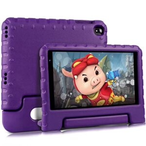 wozifan kids tablet 8 inch, android 11 tablet for kids, eye protection screen, parental control, educational game, toddler tablet with quad core 2gb + 32gb, dual camera, wifi, kid proof case - purple