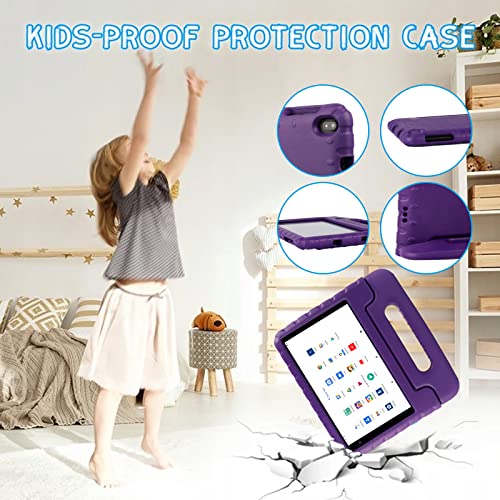 WOZIFAN Kids Tablet 8 Inch, Android 11 Tablet for Kids, Eye Protection Screen, Parental Control, Educational Game, Toddler Tablet with Quad Core 2GB + 32GB, Dual Camera, WiFi, Kid Proof Case - Purple