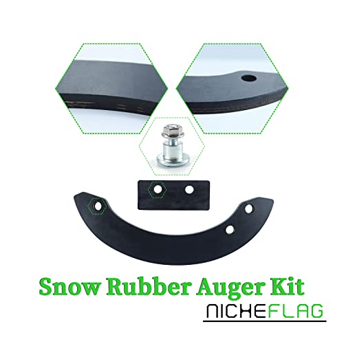 NICHEFLAG 06720-V10-030 Rubber Auger Kit Replaces Honda HS520 Paddles, Honda HS720 Paddles, Honda HS520 Parts, Honda HS720 Parts with 22431-V10-013 V-Belt