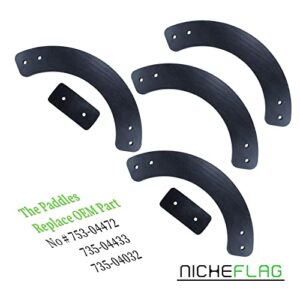 NICHEFLAG 753-04472 Auger Kit Replaces MTD 753-04472 MTD, Auger Replacement Rubber 753-04472 Kit, 753 04472, 735-04032, 735-04033 for Troy-Bilt Squall 2100, 210, 521, 721, 5521 Snow Throwers