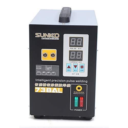 CNCEST Spot Welder, Spot Welder Machine with 738AL Telescopic Arms, Handheld Hot-air 18650 Pulse Welding Machine, 110V 3.6KW