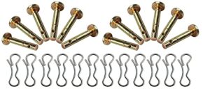 12 pcs 738-04124a and 714-04040 shear pins and cotter pins for cub cadet mtd troy bilt snowblowers