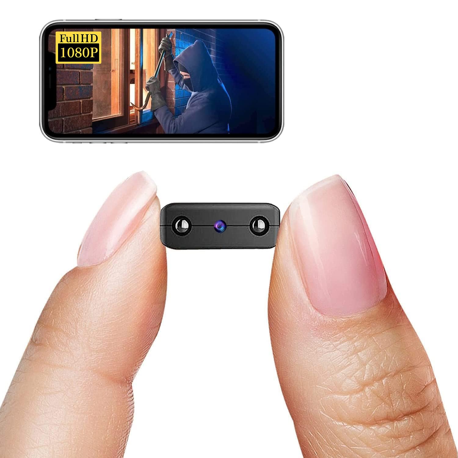 Smallest Spy Hidden Camera,1080P Wireless WiFi Portable Remote Camera,Nanny Cam,Baby Monitor with Night Vision,Motion Detection,Cloud Storage,Remote Viewing for iOS Android Phone APP