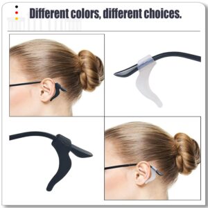 MOLDERP Eyeglass Ear Grips - 18 Pairs Glasses Anti-Slip, Comfortable Silicone Elastic Eyeglasses Temple Tips Sleeve Retainer, Prevent Eyewear Sunglasses Spectacles Glasses Slipping (Black-2)
